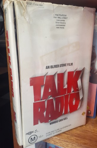 TALK RADIO VHS VIDEO TAPE 80s BIG BOX GATEFOLD CLAMSHELL OLIVER STONE