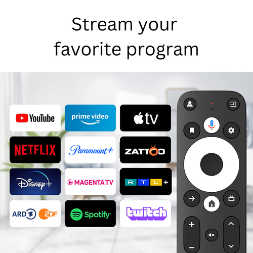 Caja de transmisión GD2 4K HDR Google TV WLAN/WIFI LAN USB Reproductor Android Netflix - Imagen 3 de 6