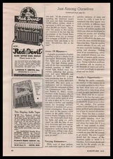 1935 Red Devil Glass Cutter Easel Display Landon P. Smith Irvington NJ Print Ad