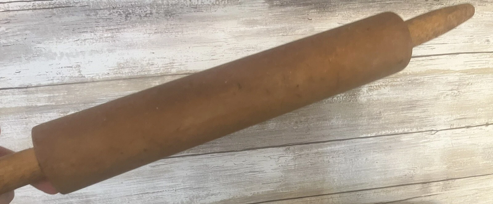 Vintage Wood Handles 17” Rolling Pin Country Kitchen