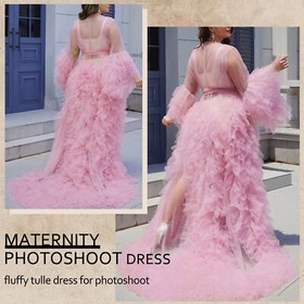 Sexy Illusion Sleepwear Bathrobe Scarf Wedding Women's Long Lingerie Tulle Robe