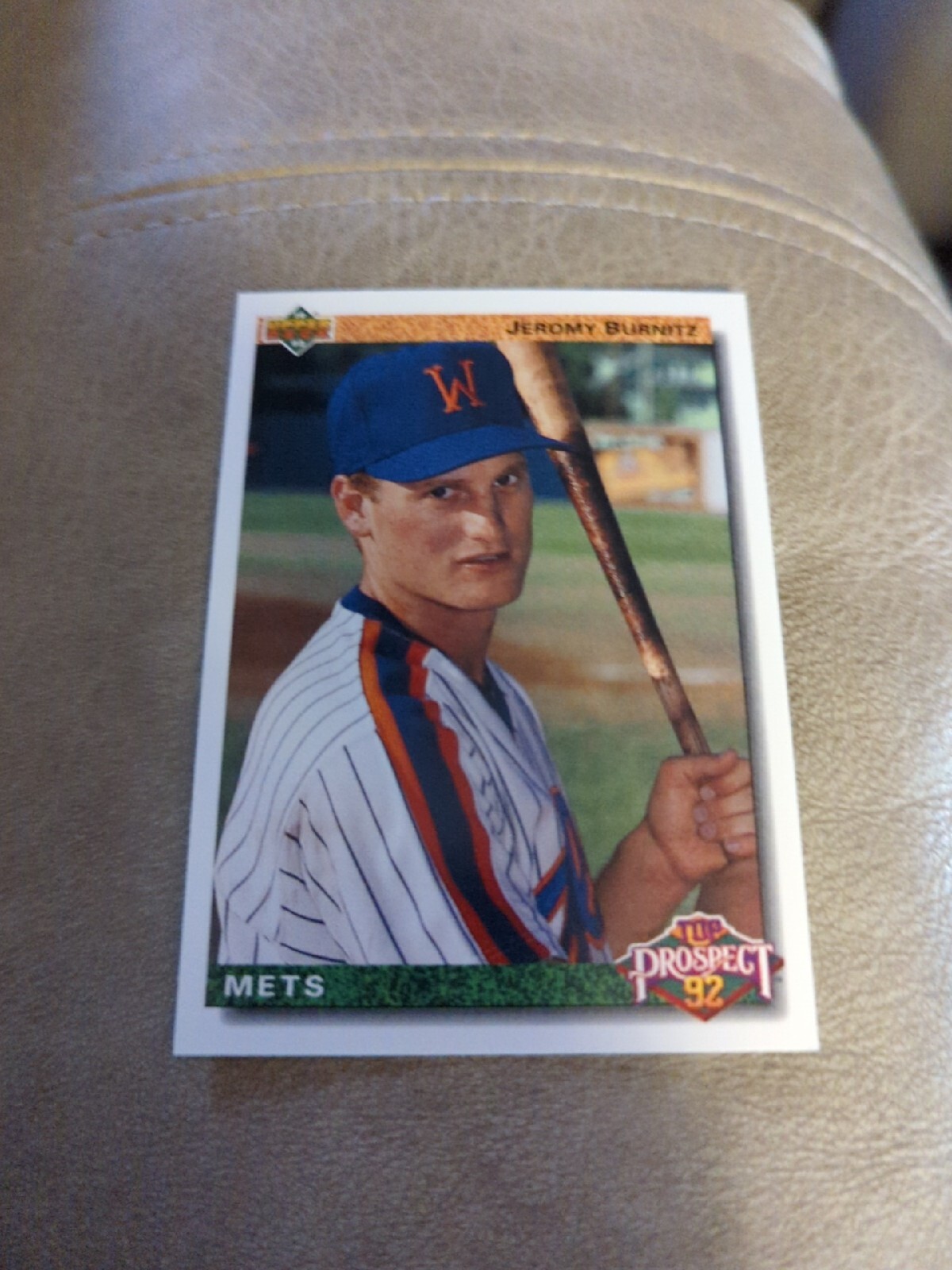 Jeromy Burnitz 1992 Upper Deck Prospect #65 Rookie RC baseball card Mets