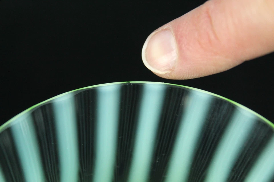 Juego de limonada a rayas opalescentes verdes Fenton 1920 #222 jarra y 5 tazas Foto 3 de 4