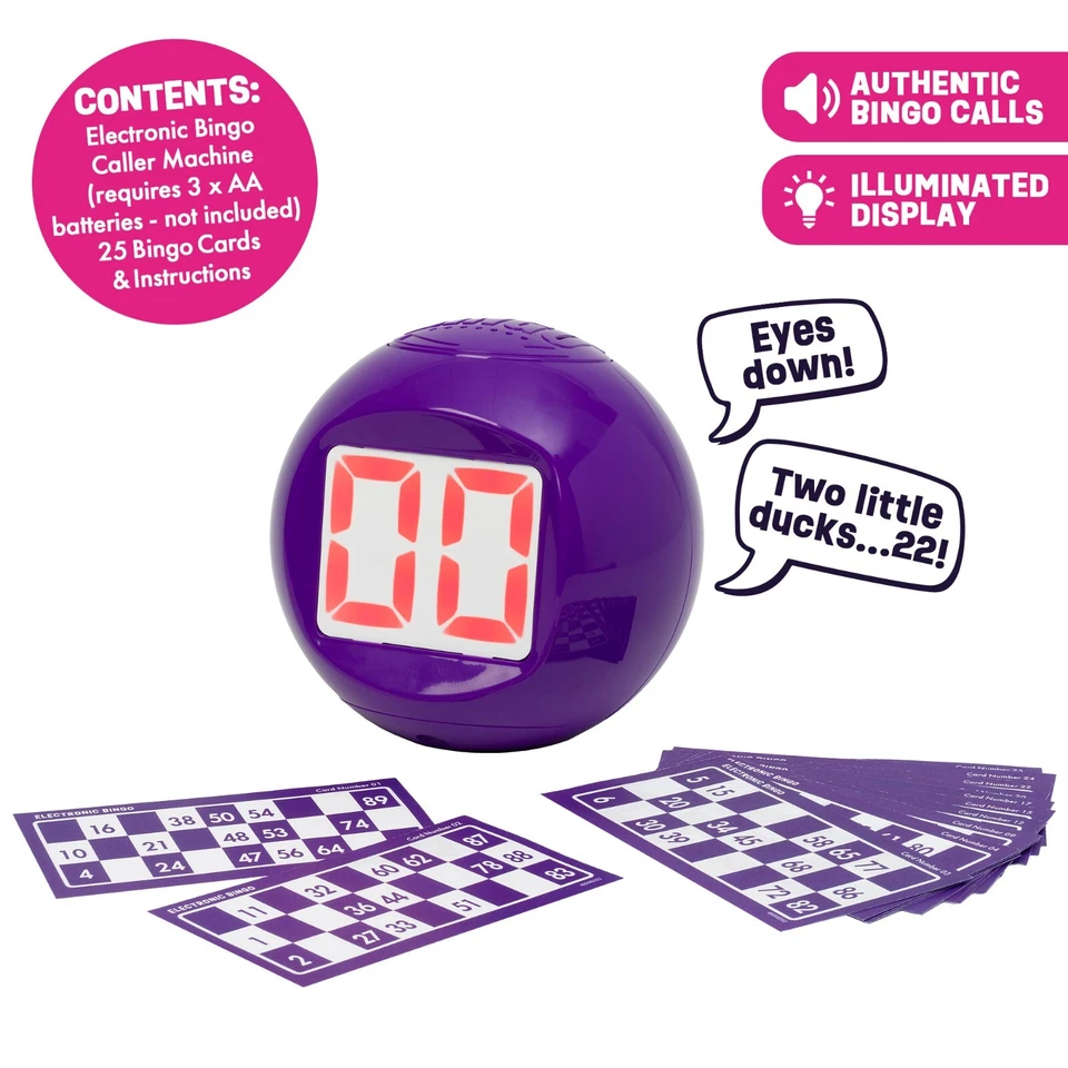 ELECTRONIC BINGO CALLER MACHINE - Play bingo at home! by Ideal Age 8+ - Image 2 of 4