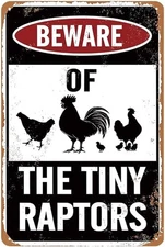 Beware Of Chicken Signs Funny Chicken Coop Warning Accessories Tin Metal Signs R