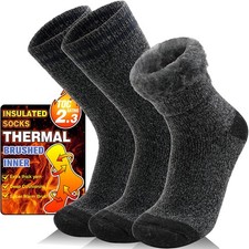 3 Pairs Winter Thermal Socks Men Women Warm Ski Thick Boot Insulated Cold
