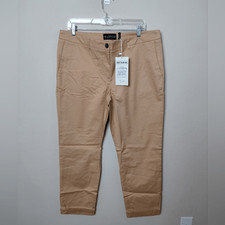 Wildfang Pants 14 The Essential Trouser Tapered Leg Full Length Camel NWT