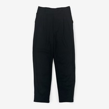 Zara Black Trousers Size S High Waist Pleated Pants Career Office Minimalist