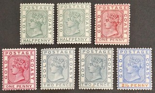 Gold Coast 1884 91 7x Stamps Mh (up to 2.5d.)