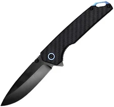 NIB ElitEdge Linerlock Knife 3.75" 8Cr13MoV Steel Blade Carbon Fiber Handle NICE