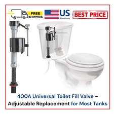 400A Universal Toilet Fill Valve – Adjustable Replacement for Most Tanks