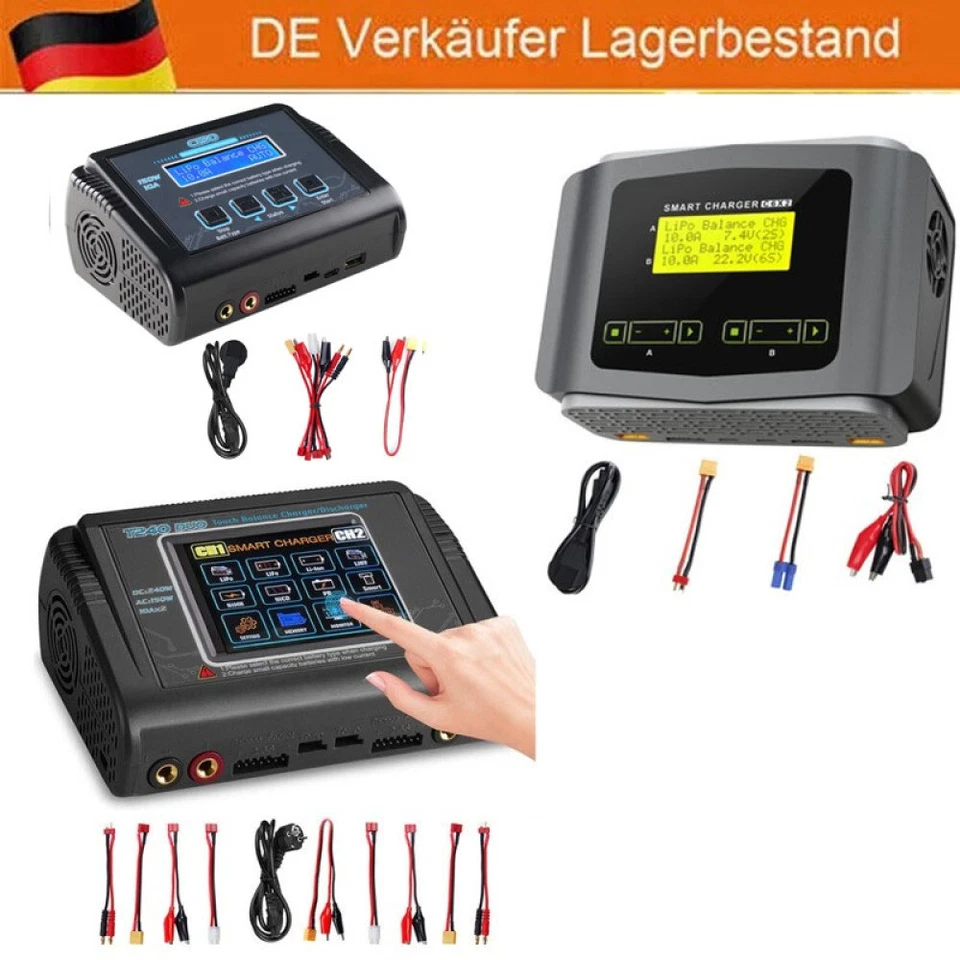 MARKENLOS HTRC T240 C6X2 Duo C150 RC Balance Ladegerät/Entlader für Lilon LiPo Life LiHV,