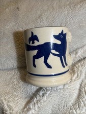 Emma Bridgewater - Mark Hearld Blue Animals Fox - 2005 - Collectable - 1/2 Pint