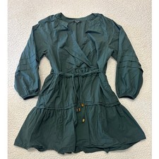 Madewell Crinkle Poplin Wrap Mini Dress Medium