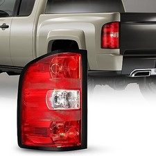 - For 2007-2013 Chevy Silverado Tail Light Assembly Driver Side LH Black