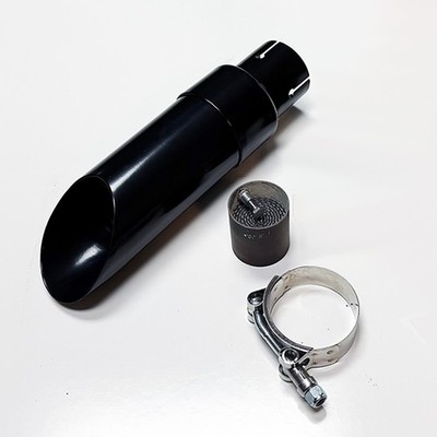 Shorty GP Exhaust BLACK Tip FOR Yamaha Bolt XVS950 2014-2024 With Baffle