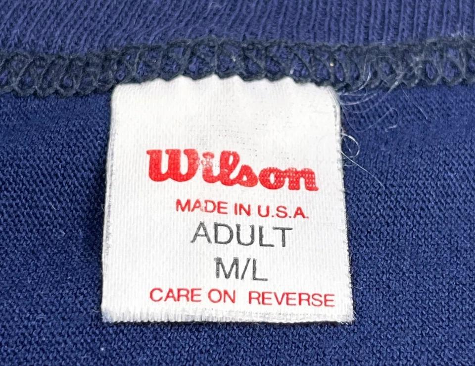 Camiseta de fútbol vintage de los Chicago Bears #12 para hombre grande Wilson hecha en Estados Unidos años 80 Foto 3 de 4