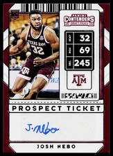 2020 Panini Contenders Draft Picks #116 Josh Nebo Prospect Ticket Autograph