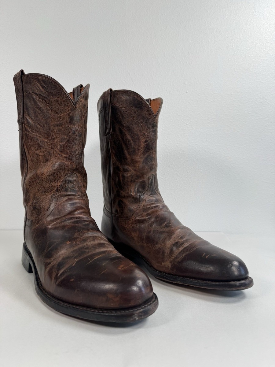 LUCCHESE mad dog goat skin roper western boots Lucchese T0121.C2 / T6178.C2 Mens 1883 Mad Dog Leather Roper  main image 3