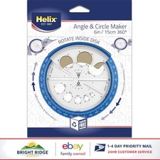 Portable Geometry Protractor with 360-Degree Measurements and Circle Templates