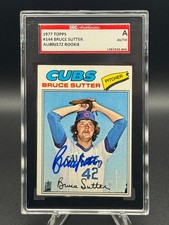 Signed Bruce Sutter Rookie Card 1976 Topps #144 ⚾️ HOF 🔥 SGC Authentic Auto