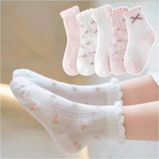 5Pairs/Set Summer Cute Sweet Kids Girls Socks Cotton All Print Children Socks Ca