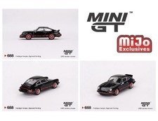 Mini GT 1:64 Porsche 911 Carrera RS 2.7 Black with Red Livery Diecast MGT00688