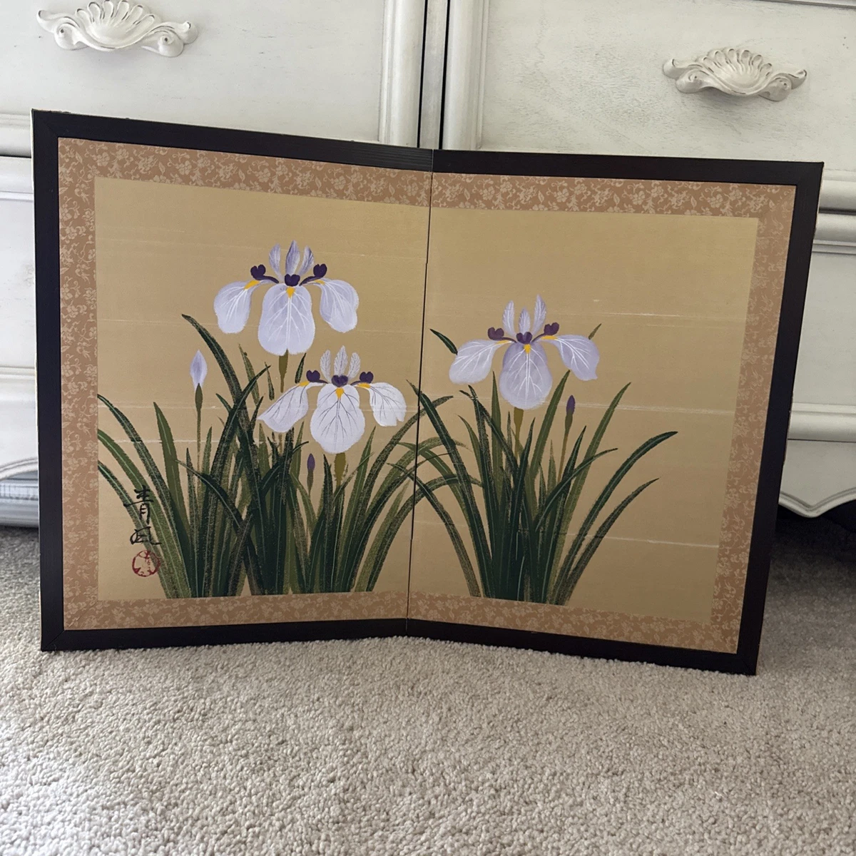 屏风古董日本画作、画卷| eBay