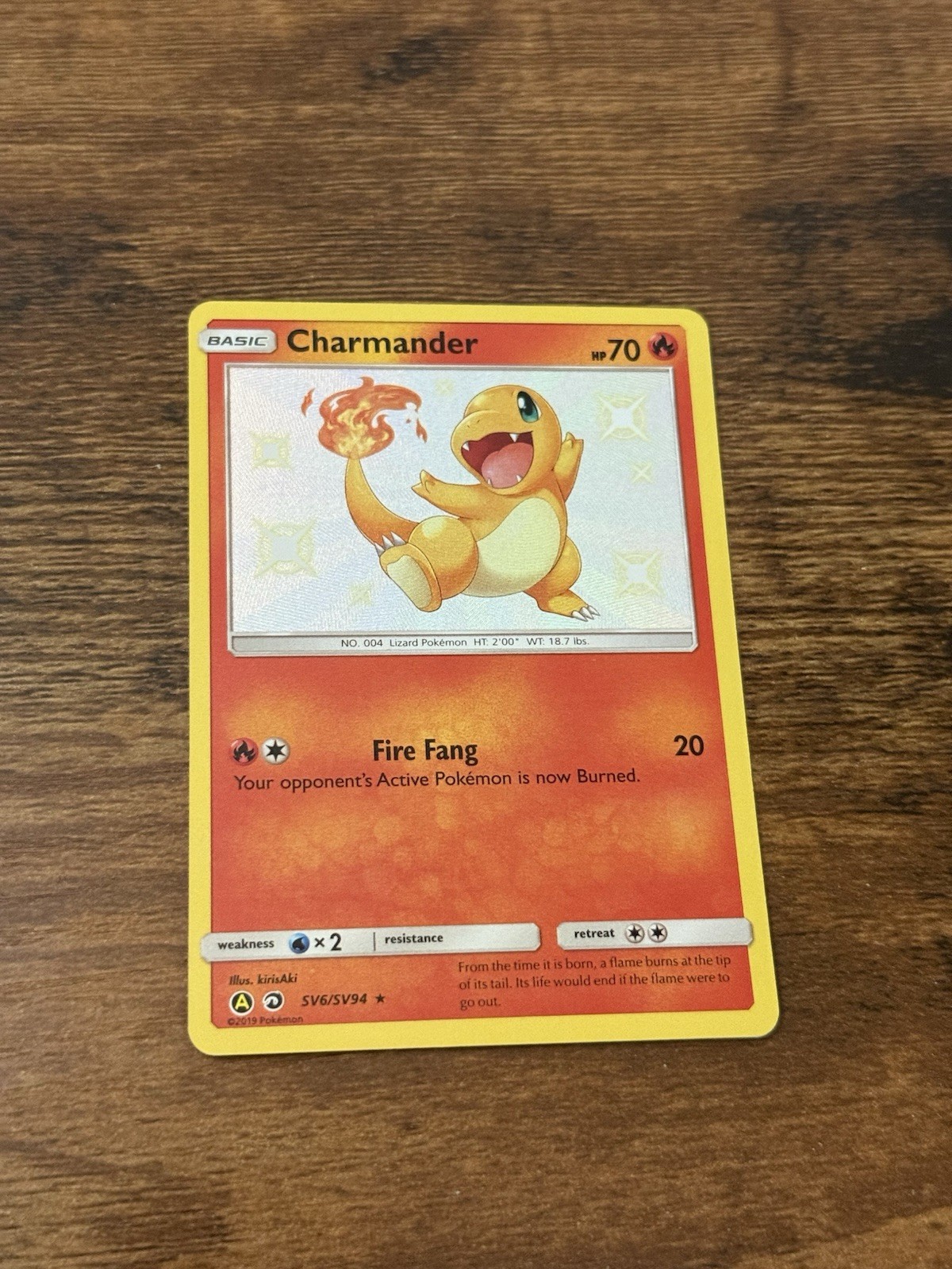 Charmander SV6/SV94 Shiny Holo Rare Hidden Fates: Shiny Vault NM