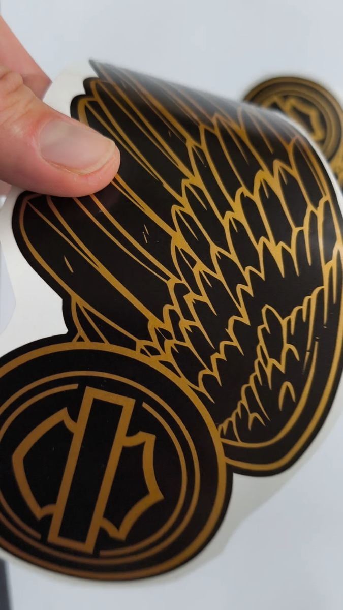Harley-Davidson Blue & Silver Tank Decal Stickers – Set Of 2 Wings (25x9 Cm)