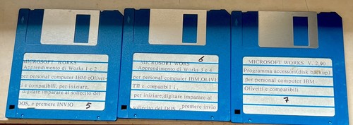 Copia Microsoft Works 2.0/7 Disk-720K 3.5” Progr. e Access. Per Pc IBM ...