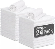 Microfiber Cleaning Cloth 24 Pack Soft Towel for Cars Bulk Shop Towels Absorbent