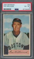1954 Bowman Ted Williams #66 PSA 6 EX-MT HOF Boston Red Sox D4