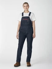 GENUINE DICKIES WOMEN’S FLEX DENIM UTILITY BIB OVERALL