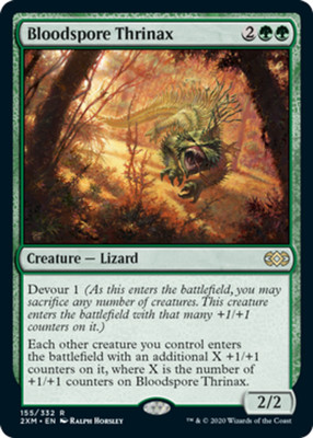 x1 Bloodspore Thrinax R MTG Double Masters M/NM, English