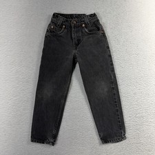 Levi s 550 Relaxed Black Wash Jeans Size 6 Little Levi s Everyday Orange Tab W17