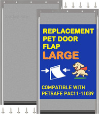 2 Pack Large Dog Door Replacement 2 without Bracket, Smoky Translucent