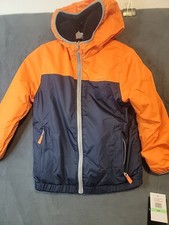 NWT Boys London Fog S/8 Reversable Jacket Hooded Puffer Winter