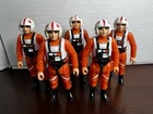 VINTAGE KENNER STAR WARS 1979 LUKE X WING PILOT LOT OF 5 FIGURES PLEASE READ
