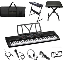 Glarry Keyboard Piano Z Single/Double X Stand Electric Organ Piano Bench Gig Bag