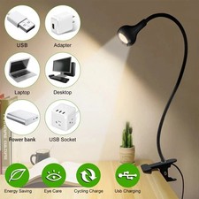 USB Reading Night Light Flexible LED Book Lamp Laptop Computer Clip-on Bed Desk