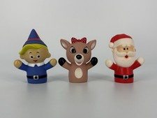 Rudolph The Reindeer Finger Puppets Island of Misfit Toys 2.5  Lot of 3