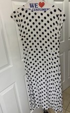 Loft Polka Dot Dress Size 0 Black White  Sleeveless