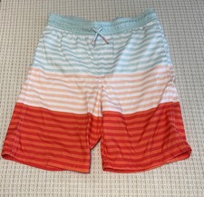 Cat Jack Boys Multi Stripe Swim Trunks XL 16 NWOT