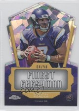 2011 Chrome Finest Freshman Crystal Atomic Refractor 4/50 Christian Ponder 1i0