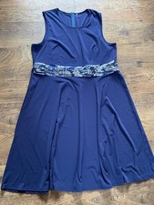 womens navy blue sleeveless maxi dress size 4XL