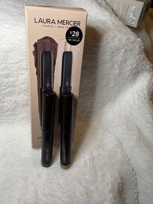 Laura Mercier PETIT ICONS Mini Caviar Stick EYESHADOW DUO Dark Cacao & Rose Gold