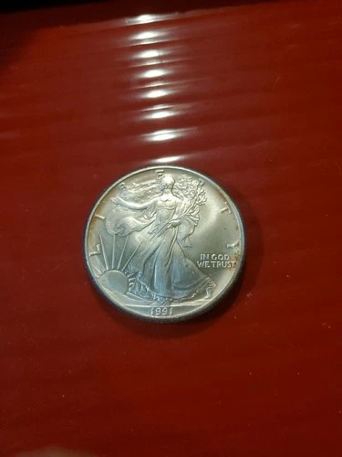 1991 American Silver Eagle 1 Troy Oz .999 Fine Silver Beautiful Coin Bullion ASE