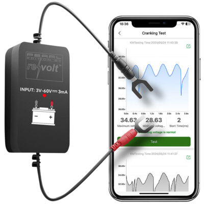 Lescars Kfz-Batterie-Wächter mit Bluetooth, App, für Batterien mit 6 - 48 Volt