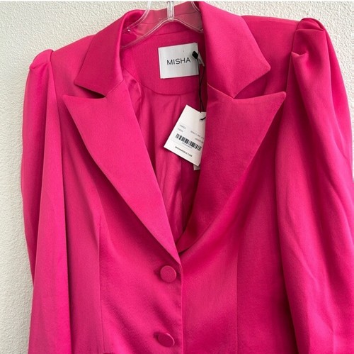 Misha Chauntelle Blazer Kleid Rosa Größe 8 Neu mit Etikett - Bild 5 von 8